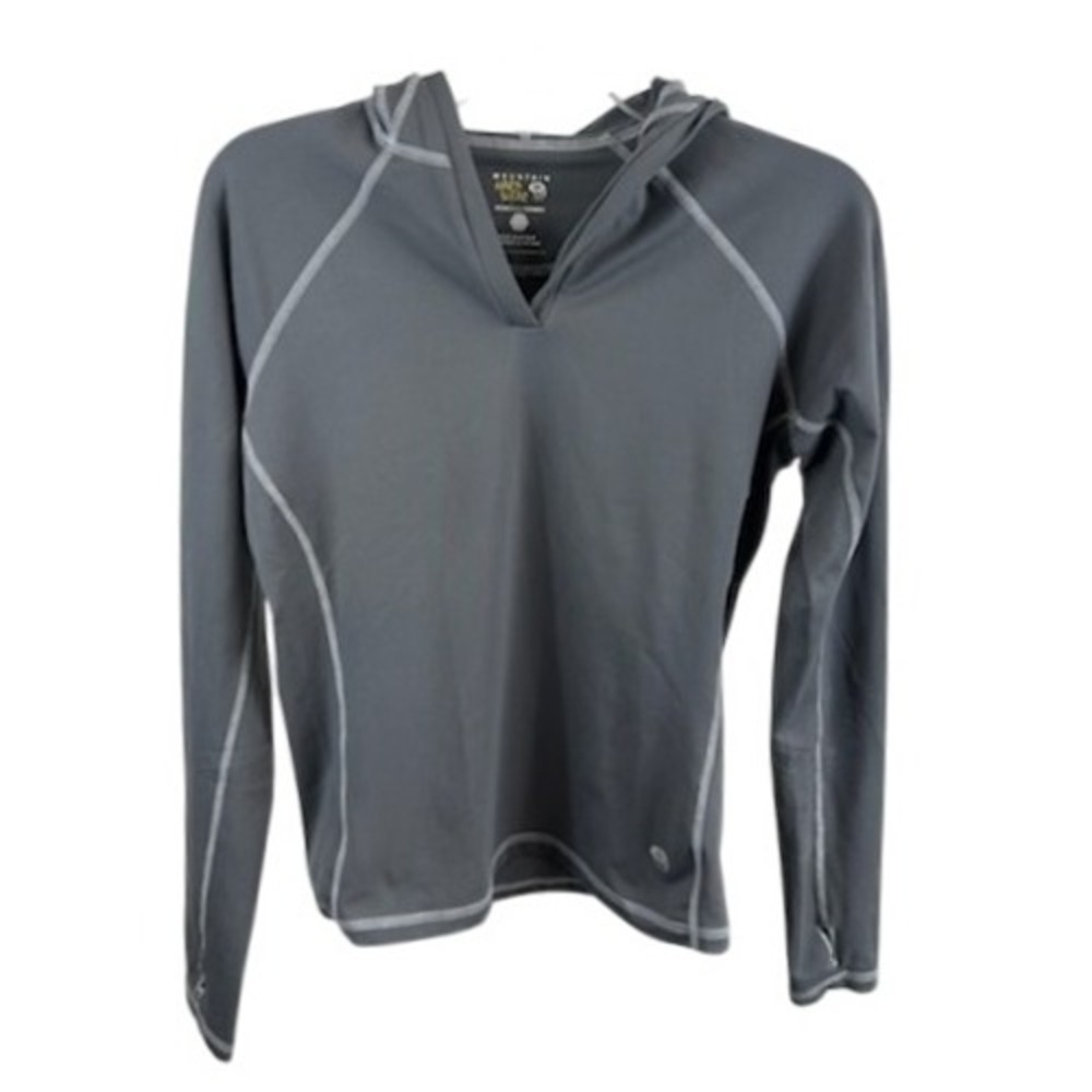 Mountain Hard Ware Women's Size Small Petite Gray Long Sleeve Performance Hoodie
